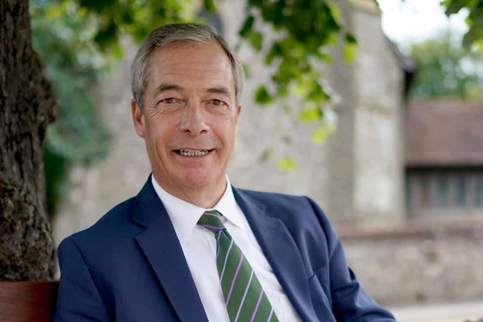 Former Ukip leader Nigel Farage is on I’m A Celebrity (Gareth Fuller/PA)