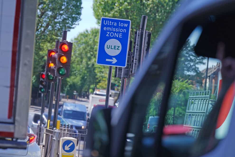 Vehicles used in the Ulez area that do not meet minimum emissions standards are liable for a £12.50 daily fee (PA)