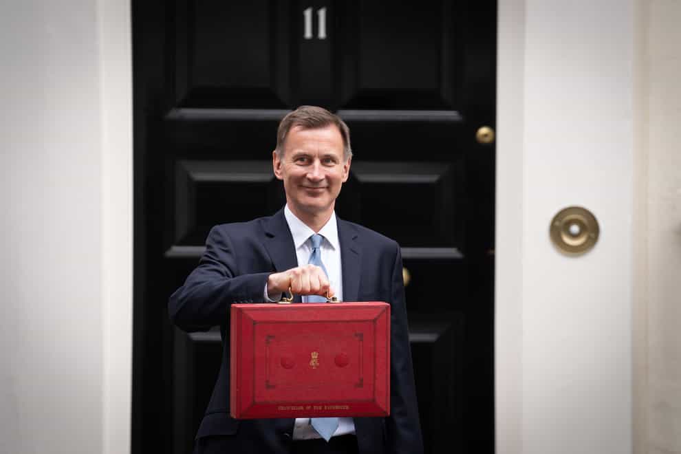 Chancellor Jeremy Hunt’s plans for tax cuts in Wednesday’s autumn statement have been boosted as figures showed government borrowing was lower than official forecasts in the year to date despite a sharp rise in October (/PA)
