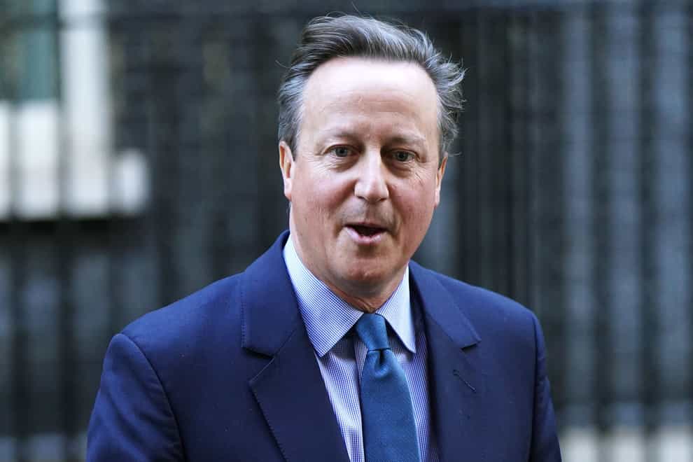 New Foreign Secretary Lord Cameron made his maiden speech in the Lords (James Manning/PA)