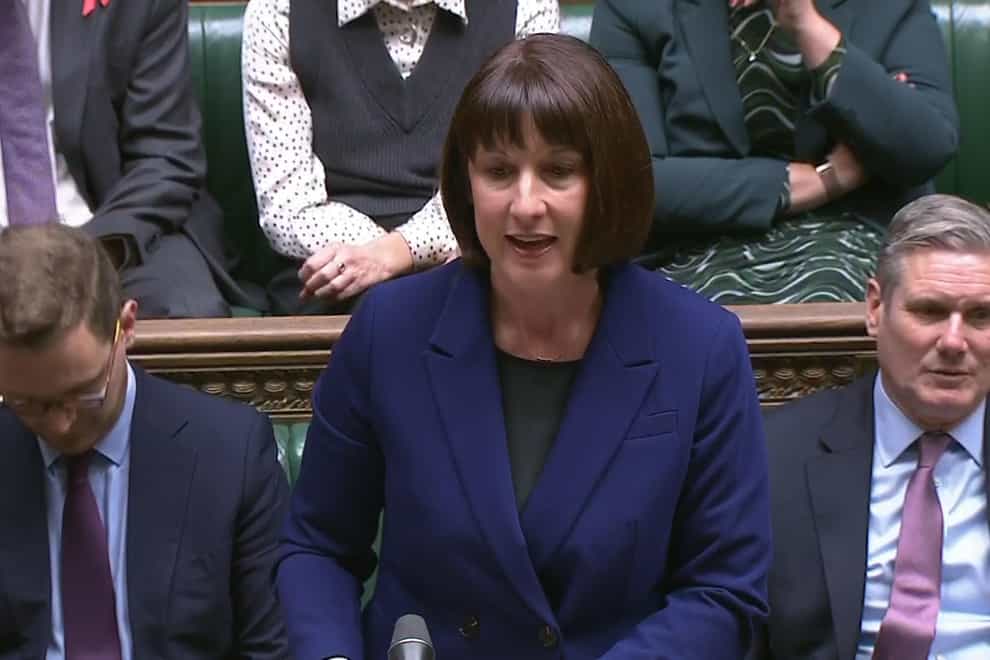 Shadow chancellor Rachel Reeves speaking after Jeremy Hunt delivered his autumn statement (House of Commons/UK Parliament/PA)