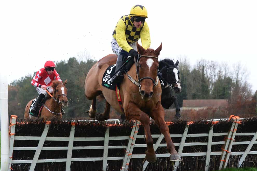 State Man ridden by Paul Townend on their way to winning the Unibet Morgiana Hurdle on day one of the Punchestown Winter Festival at Punchestown Racecourse. Picture date: Saturday November 25, 2023.