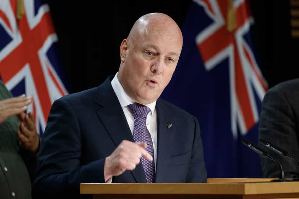 New Zealand’s Prime Minister Christopher Luxon outlined his proposals (New Zealand Herald via AP)