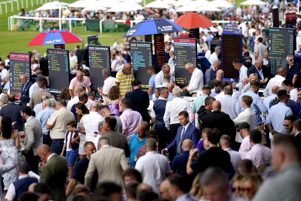 A general view of the bookmakers during Coral-Eclipse day of the Coral Summer Festival at Sandown Park Racecourse, Esher. Picture date: Saturday July 8, 2023.