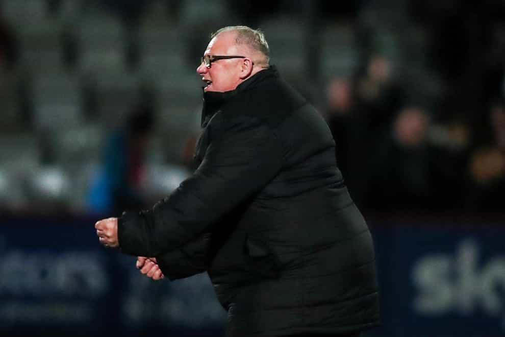 Stevenage manager Steve Evans was unhappy with Port Vale’s penalty in their FA Cup stalemate (Rhianna Chadwick/PA)