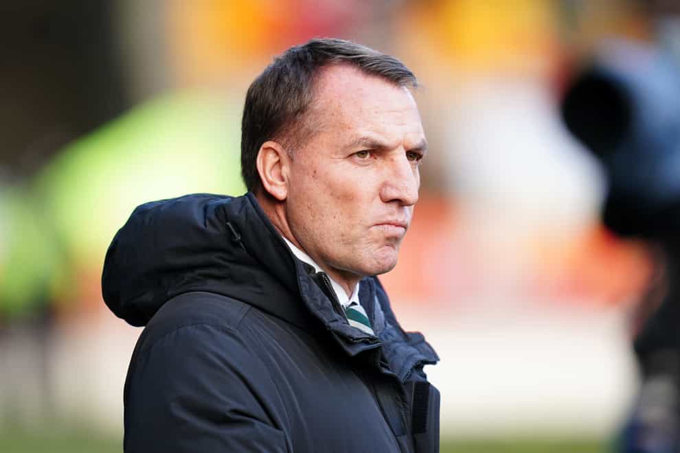 Brendan Rodgers’ Celtic trailed at half-time in Perth (Jane Barlow/PA)