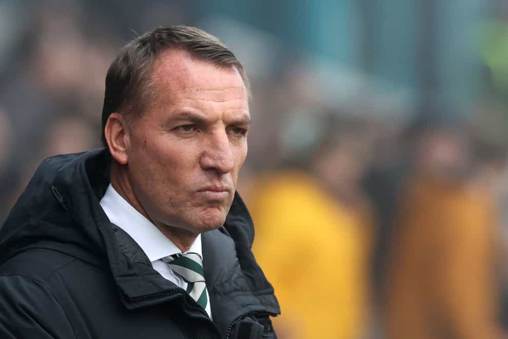 Brendan Rodgers was far from impressed by his side’s first-half display (Steve Welsh/PA)