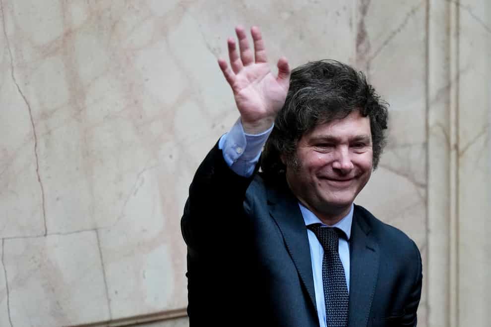 President-elect Javier Milei (Natacha Pisarenko/AP)