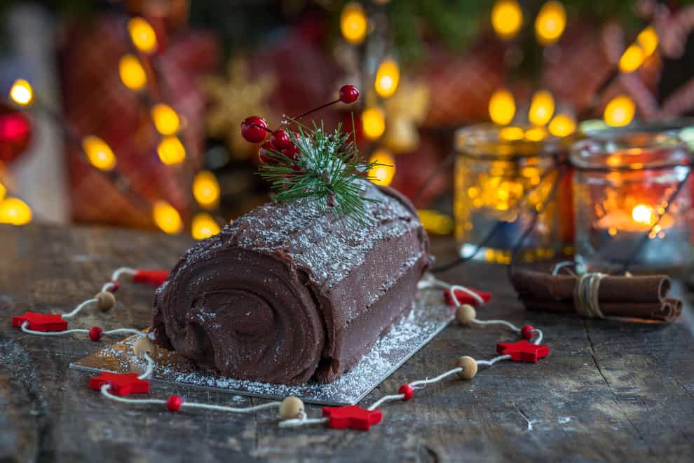 Chocolate lovers might want to make a Yule log on Christmas Day (Alamy/PA)