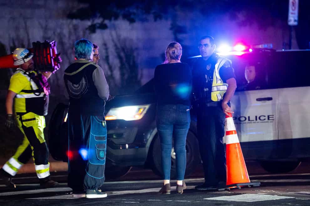 Several police officers were also hurt (Austin American-Statesman via AP)