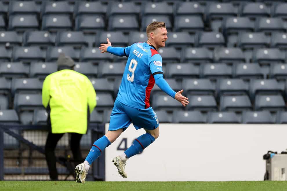 Billy Mckay was on target from the penalty spot in Inverness’ 4-1 win at Queen’s Park (Steve Welsh/PA)