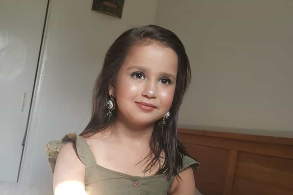 Ten-year-old Sara Sharif’s body was found under a blanket on a bunk bed at her home in Woking, Surrey, in August (Surrey Police/PA)