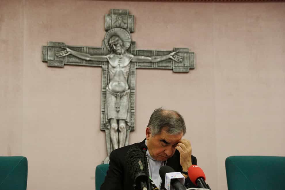 Cardinal Angelo Becciu has been jailed (AP Photo/Gregorio Borgia)
