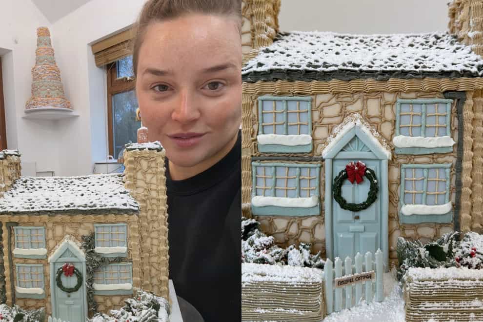 Bridie West has created an ‘entirely edible’ version of the iconic cottage which features in the film The Holiday (Bridie West/PA)