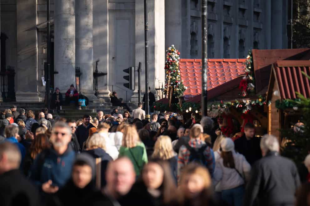 Christmas shoppers have been urged to stay vigilant (James Manning/PA)