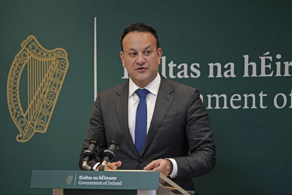 Taoiseach Leo Varadkar speaks to the media at Government Buildings in Dublin after it was announced that the Irish Government is to initiate an inter-state case against the United Kingdom under the European Convention on Human Rights over its Northern Ireland Troubles Legacy Act (Niall Carson/PA)