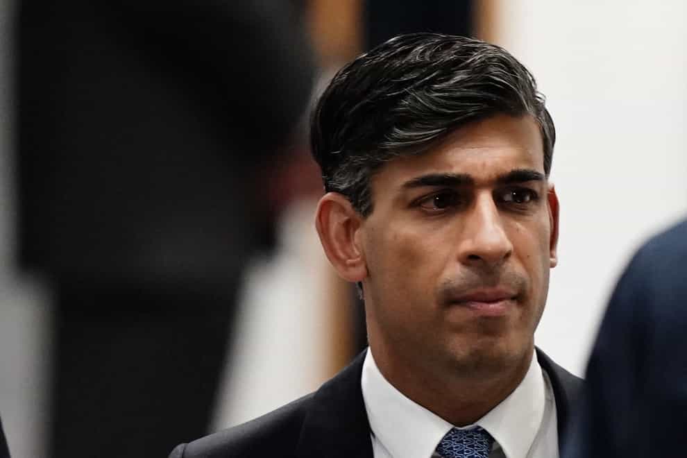 Prime Minister Rishi Sunak is under fire from MPs on the right of his party (Jordan Pettitt/PA)