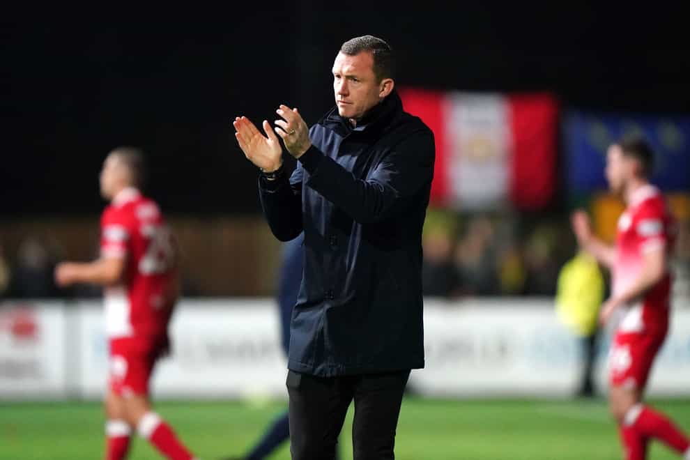 Barnsley manager Neill Collins applauded his side’s comback against Stevenage (Adam Davy/PA)