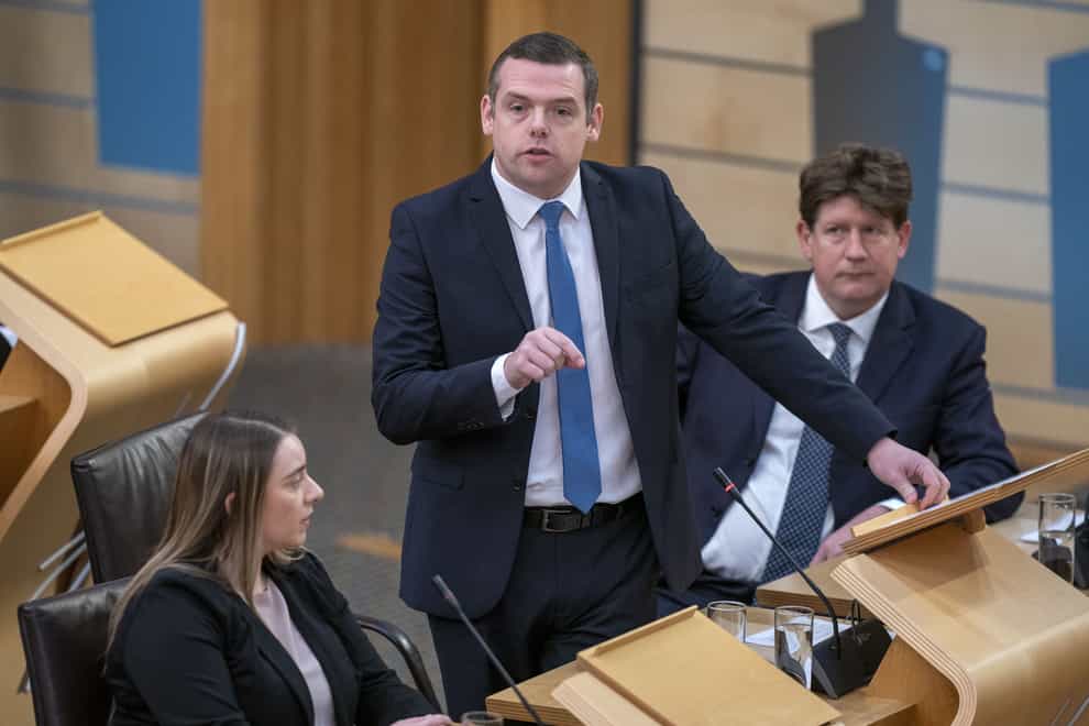Scottish Tory leader Douglas Ross will leave his Westminster seat at the next election (Jane Barlow/PA)
