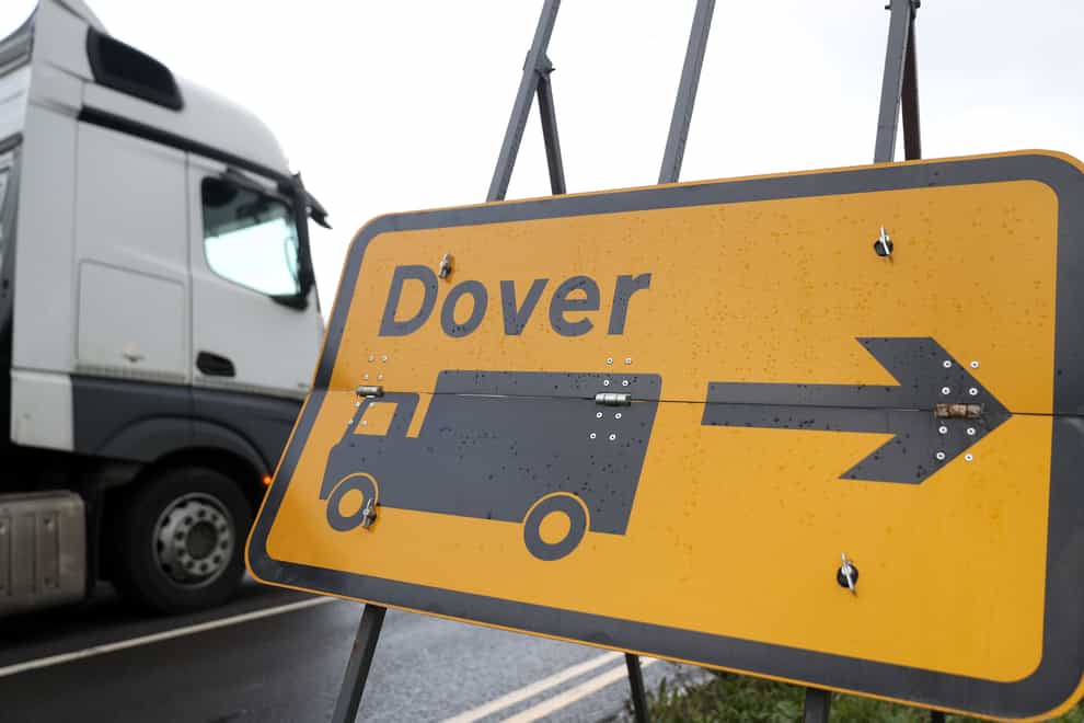 Ferry passengers are facing three-hour delays at the Port of Dover (Andrew Matthews/PA)