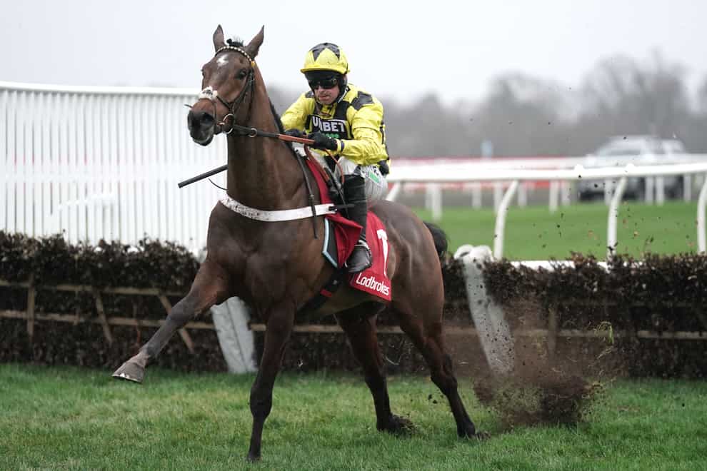 Sir Gino and Nico de Boinville in action at Kempton (Adam Davy/PA)