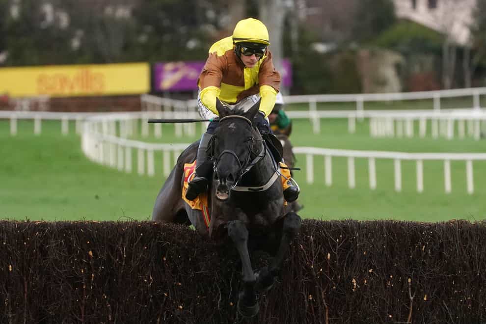 Galopin Des Champs clears the last in the Savills Chase (Brian Lawless/PA)