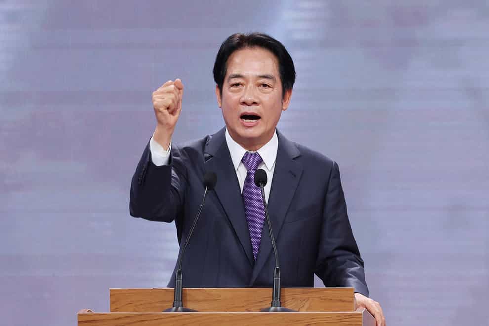 China has branded Taiwan presidential frontrunner William Lai a “destroyer of peace” following a televised debate on Saturday in which he defended the island’s right to rule itself as a democracy (Pei Chen/Pool/AP)