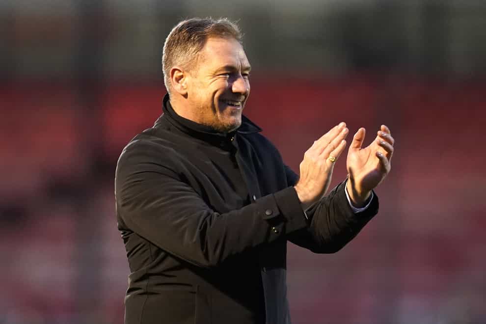 Manager Scott Lindsey is happy with Crawley’s progress this season (Gareth Fuller/PA)