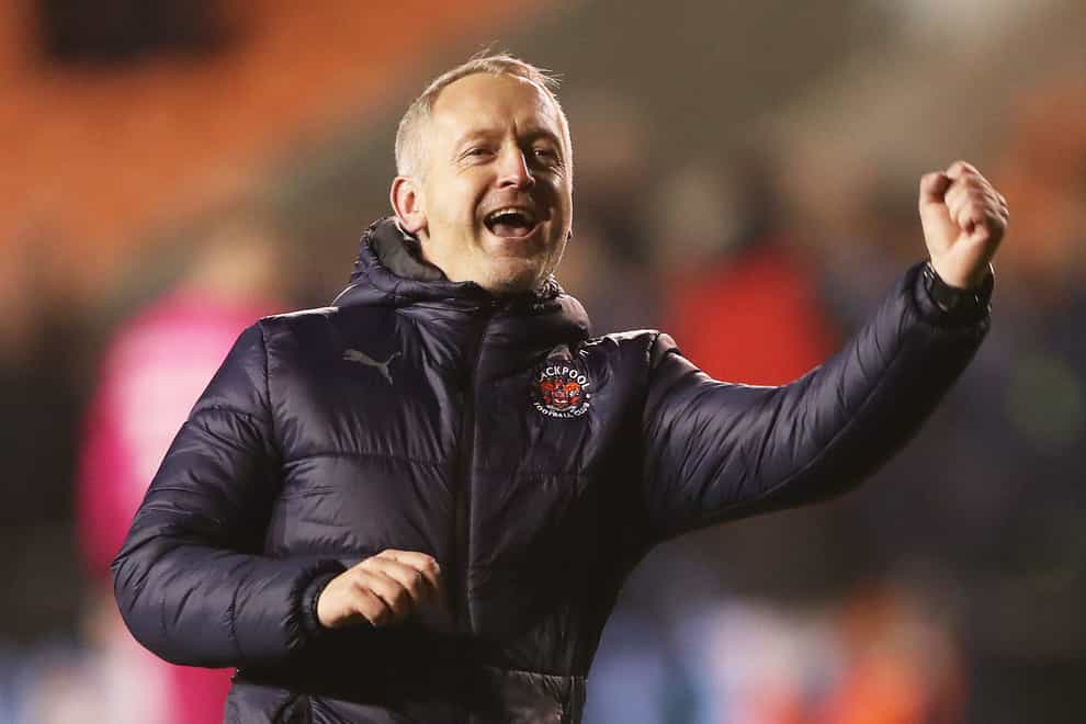 Neil Critchley was delighted with Blackpool’s win against Lincoln (Tim Markland/PA)