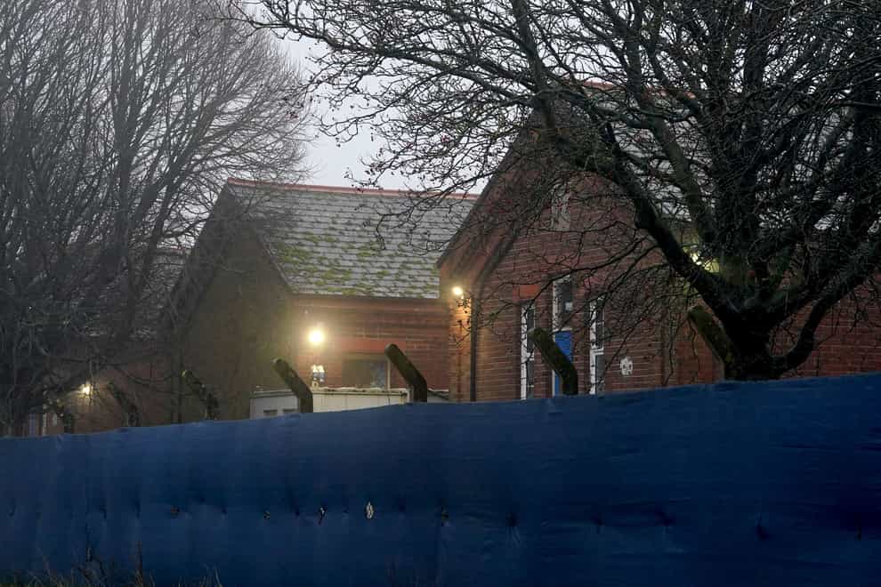 A view of Napier Barracks in Folkestone, Kent, where people thought to be migrants are housed (Gareth Fuller/PA)