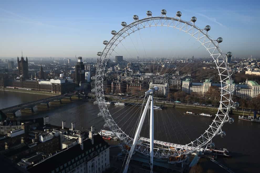 The London Eye was hit by strong winds (Kirsty O’Connor/PA)