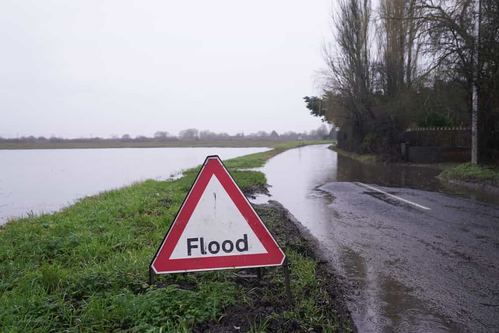 Heavy rain has raised river levels throughout the country (Danny Lawson/PA)