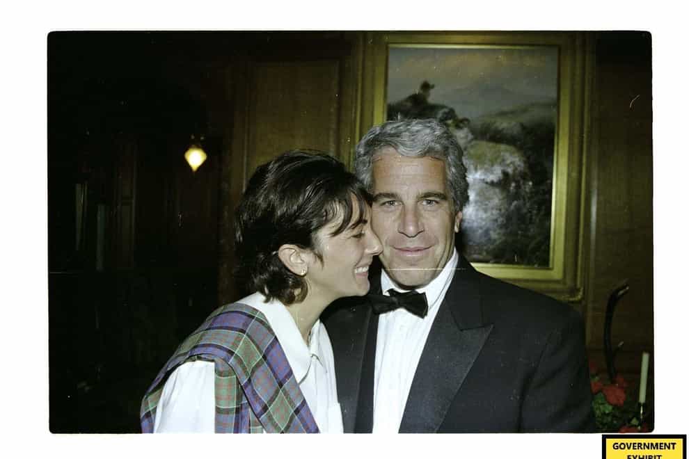 The late Jeffrey Epstein with Ghislaine Maxwell, who was found guilty of child sex trafficking (US Department of Justice/PA)