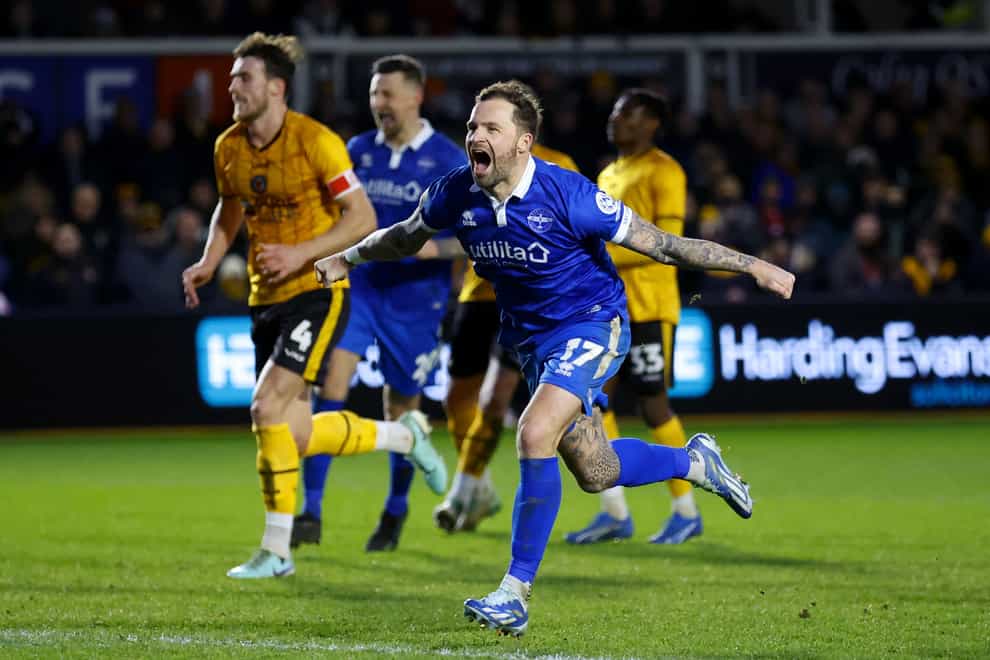 Eastleigh forward Chris Maguire levelled with an 82nd-minute penalty at Newport (Nigel French/PA)
