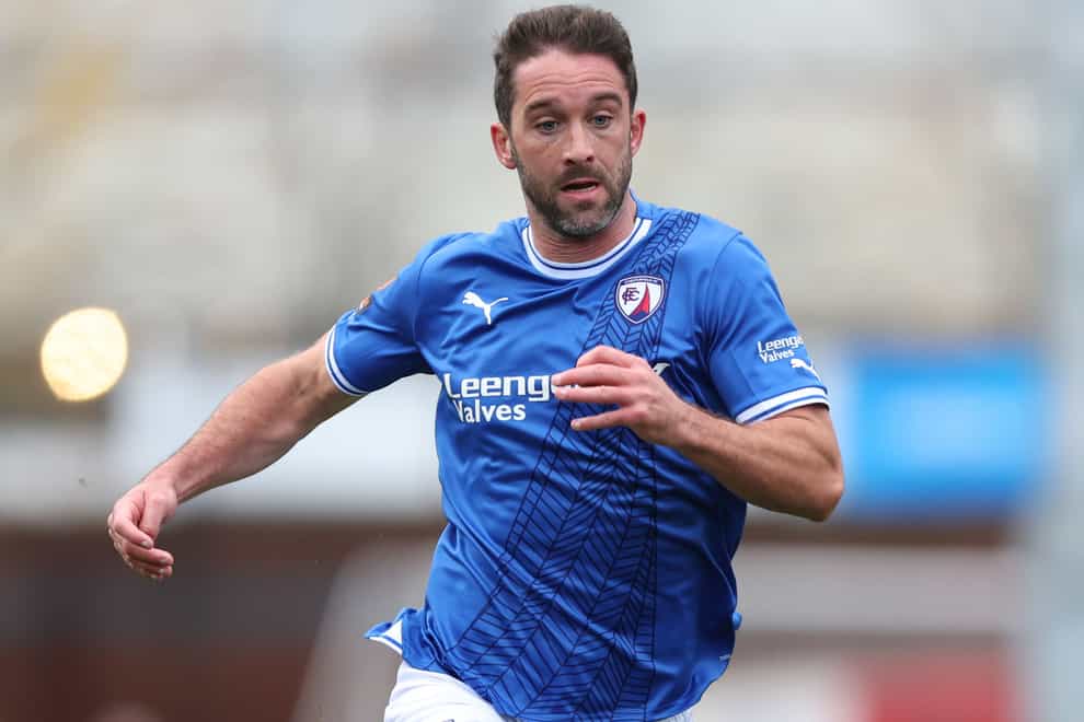 Will Grigg scored his first treble for Chesterfield (Nigel French/PA)