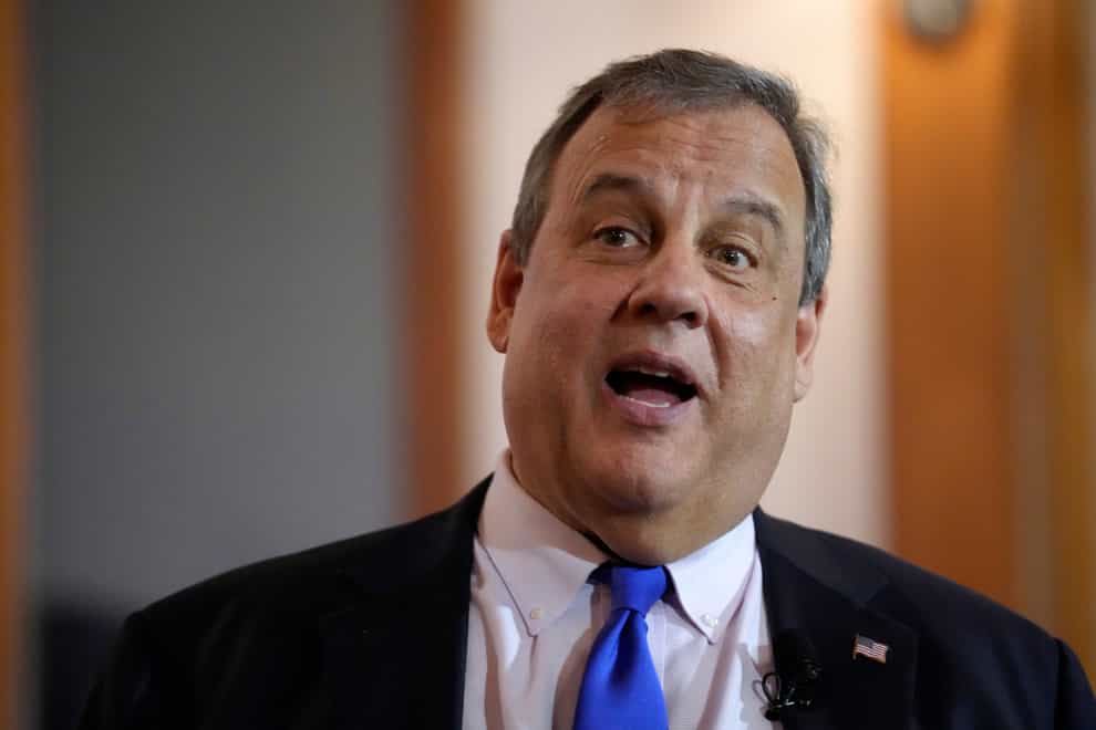 Chris Christie announcing his withdrawal from the race in Windham, New Hampshire (Robert F Bukaty/AP)