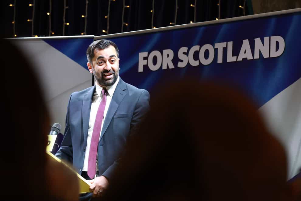 Humza Yousaf hailed the SNP-Greens powersharing agreement (Steve Welsh/PA)