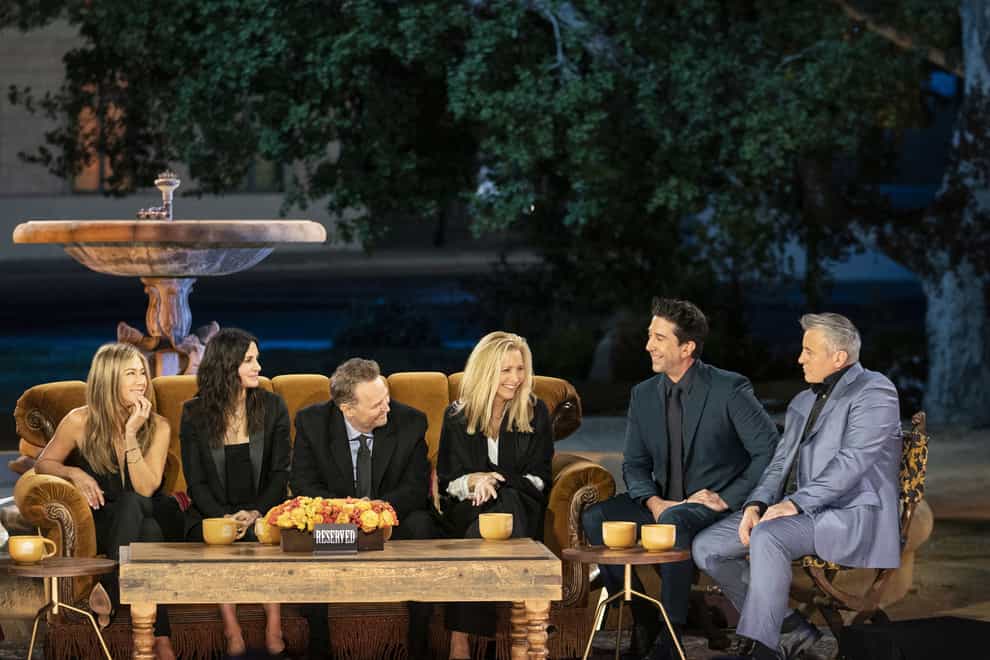The cast of Friends gathered for a reunion special in 2021 (PA)