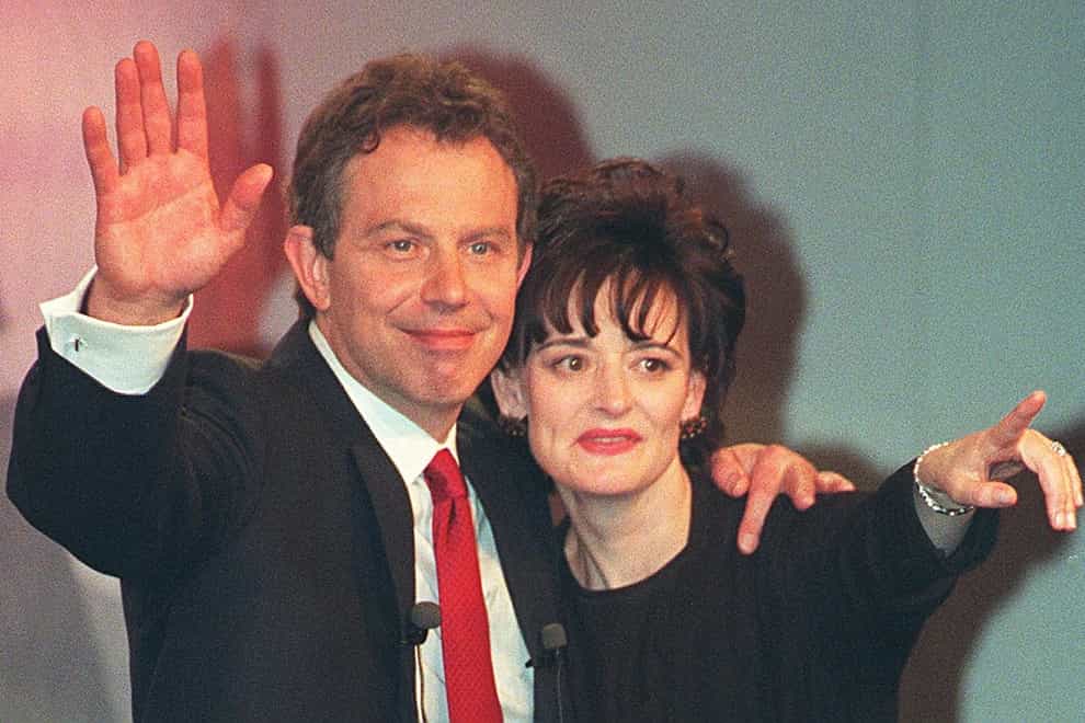 Labour leader Tony Blair and his wife Cherie (PA)