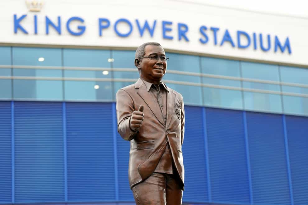 A statue of former Leicester City chairman Vichai Srivaddhanaprabha outside the King Power Stadium (Nick Potts/PA)