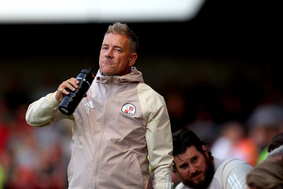 Crawley Town manager Scott Lindsey during the pre-season friendly match at Broadfield Stadium, Crawley. Picture date: Wednesday July 19, 2023.