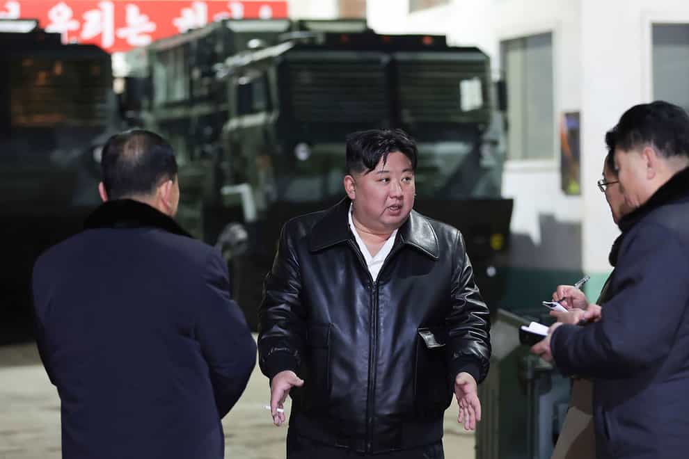 North Korea has fired a ballistic missile towards the sea, its first missile launch in about a month, South Korea said (Korean Central News Agency/Korea News Service/AP)