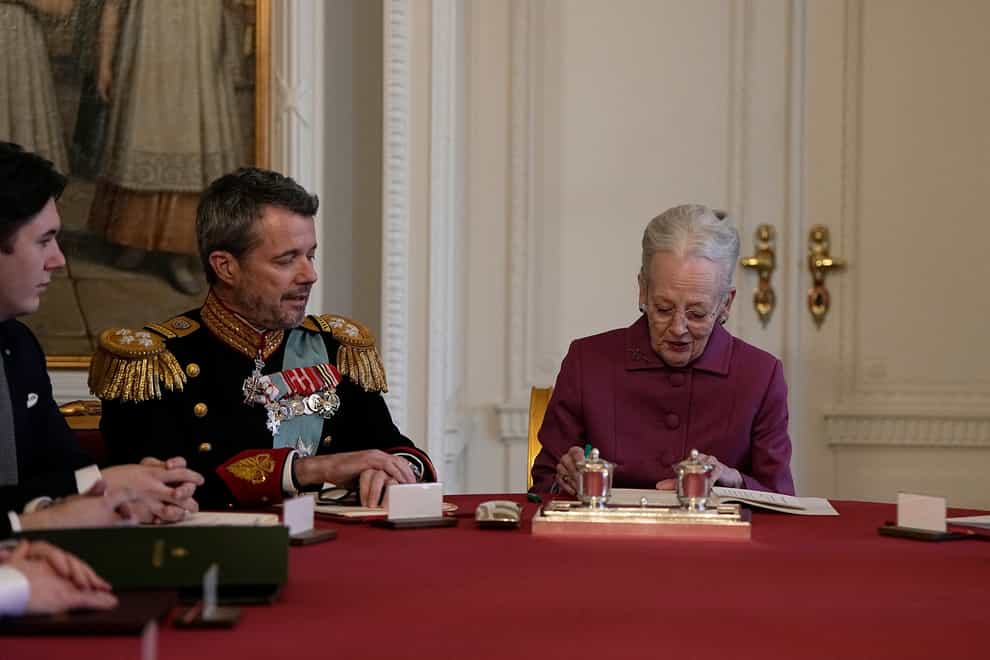 Denmark’s Queen Margrethe II has signed her historic abdication, paving the way for her son to immediately become King Frederik X (Mads Claus Rasmussen/Ritzau Scanpix/AP)