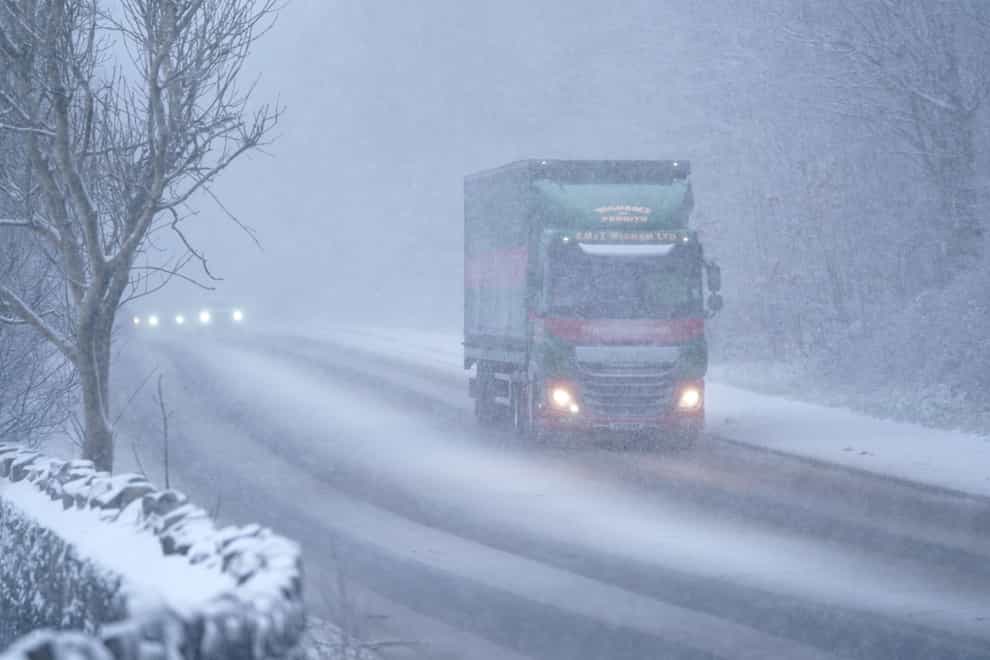 Wintry weather is affecting travel across the country (Owen Humphreys/PA)