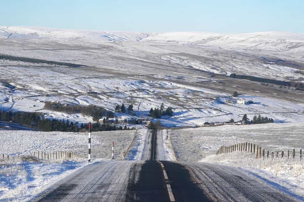 Large parts of northern England and Scotland have faced snowy conditions (Owen Humphreys/PA)