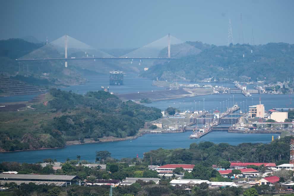 A severe drought that began last year has forced authorities to slash ship crossings by 36% in the Panama Canal (AP Photo/Agustin Herrera)