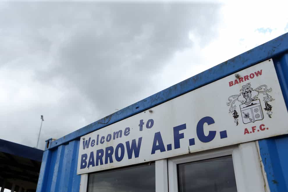 Barrow hosted Crewe (Will Matthews/PA)