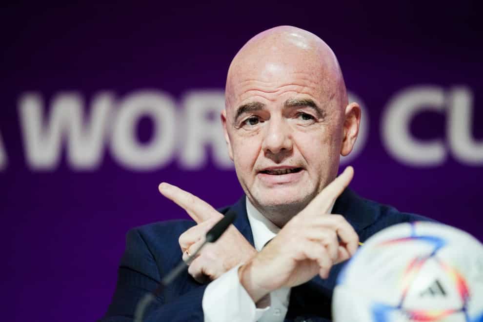 FIFA President Gianni Infantino has called for match forfeits to be implemented for crowd racism (Nick Potts/PA)