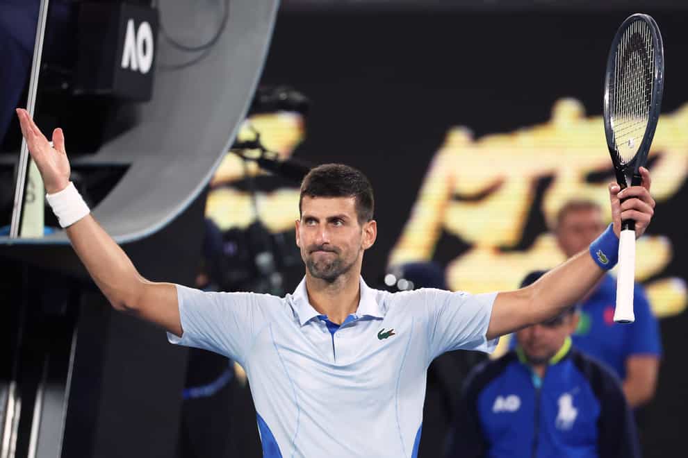 Novak Djokovic won the first 13 games against Adrian Mannarino (Asanka Brendon Ratnayake/AP)