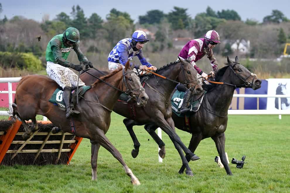 Intellotto (left) on his way to victory at Leopardstown (Niall Carson/PA)
